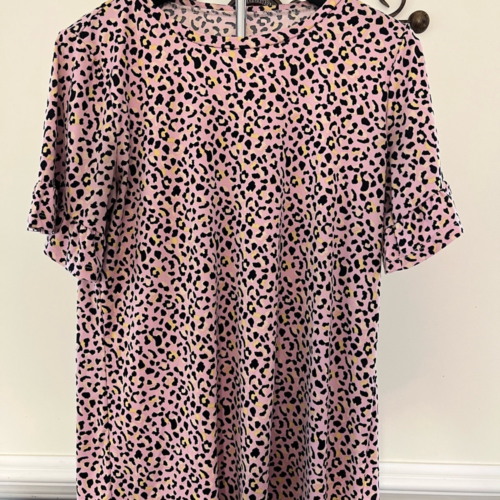 Pink Leopard Print Blouse
